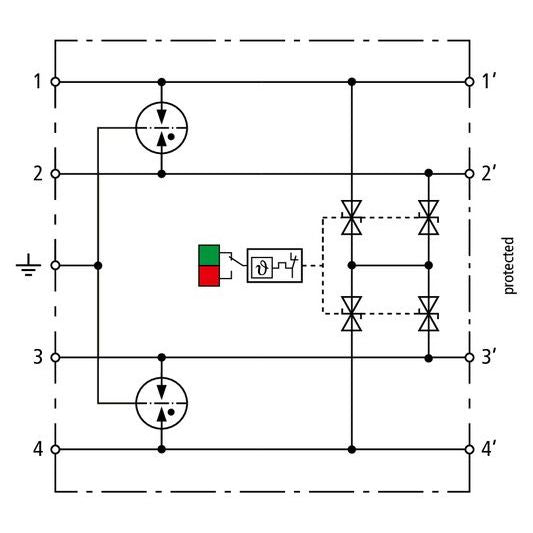 DEHN - Kombi-Ableiter für Informations-/MSR-Technik Kompakter Kombi-Ableiter BCO CL4 BC 24