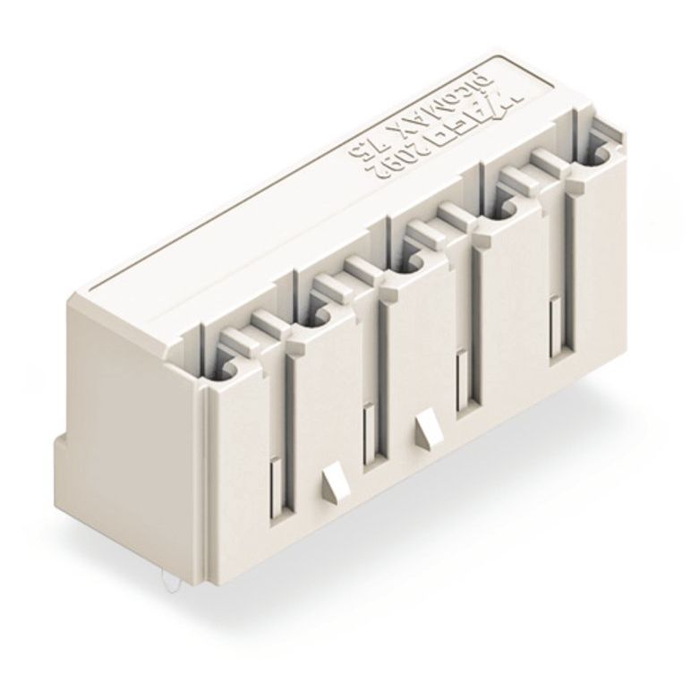 WAGO - Leiterplattensteckverbinder THR-Federleiste gerade 2092-3302/200-000 7,5mm,lichtgrau − 100 Stück