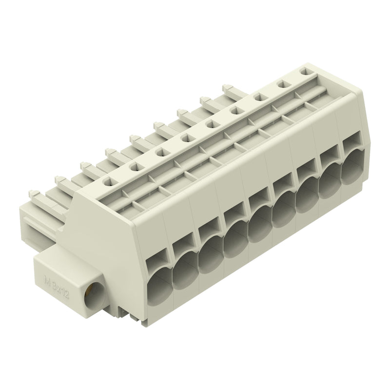 WAGO - Ein- und mehrpolige Klemmenleiste 1-Leiter-Federleiste 831-3109/107-000 CAGECLAMP,10mm²,lgr − 12 Stück