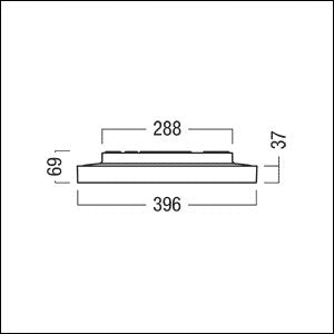 Zumtobel Group - Decken-/Wandleuchte LED-Wand-u.Deckenleuchte LANOS M #42948546 940, ws