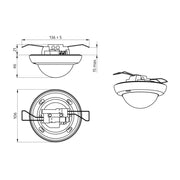 BEG Brück Electronic - Bussystem-Bewegungsmelder Präsenzmelder KNX PD4N-KNXs-BA-DE Einbau, weiß