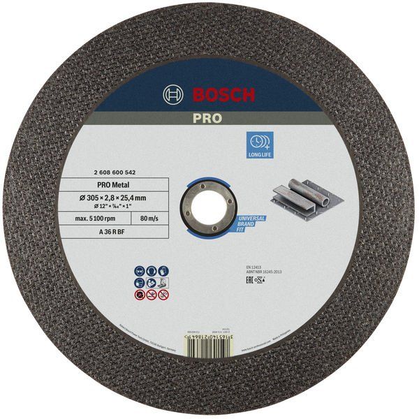 Bosch - Trenn-/Schleifscheibe PRO Metal Gebundene 2608600542 Trennscheibe 300 x