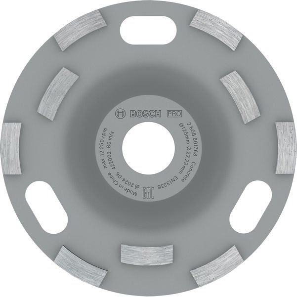 Bosch - Trenn-/Schleifscheibe PRO Concrete Topfscheibe, 2608601763 50 x 125 mm 22,23 mm