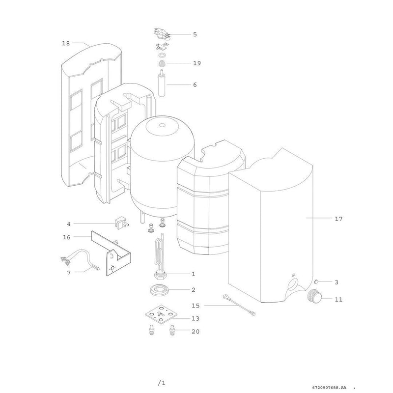 Bosch Thermotechnik - Warmwasserspeicher elektrisch Duschspeicher TR3500T 15 B ÜT 15L