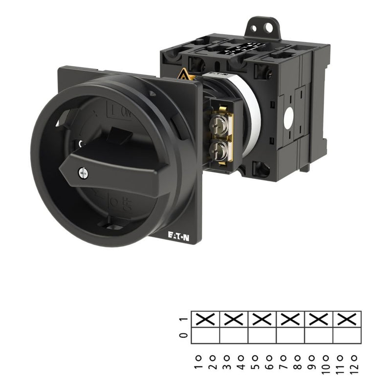 Eaton - Lasttrennschalter Hauptschalter 6polig 32A T3-3-8342/V/SVB-SW Zwischenbau