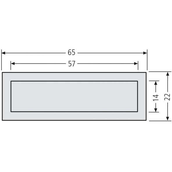 Renz Metallwaren - Klingeldrücker Kombitaster 97-9-85116 ws LIRA 65x22 weiss