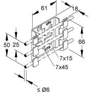 Niedax - Montagematerial für Kabeltragsystem Gitterrinnen-Montagebügel GTMB 65 FG Geomet