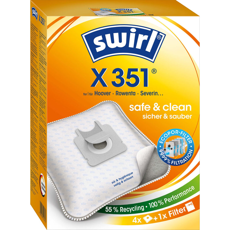 Swirl - Zubehör/Ersatzteile für Bodenpflege Staubbeutel X 351(350)EcoPor VE4 für übrige Marken