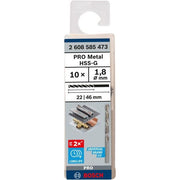 Bosch - Bohrer PRO Metal HSS-G 2608585473 Spiralbohrer 1,8 x