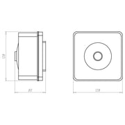 Kaiser - Dose, Gehäuse für Montage in der Wand/Decke Abzweigkasten 1295-02 128x128mm