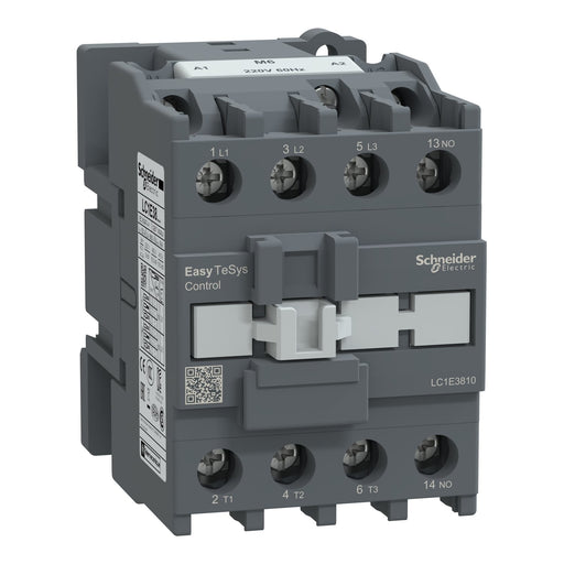 Schneider Electric - Leistungsschütz zum Schalten von Wechselstrom Leistungsschütz Easy TeSys LC1E3810M6 3P 38A 220VAC 60Hz