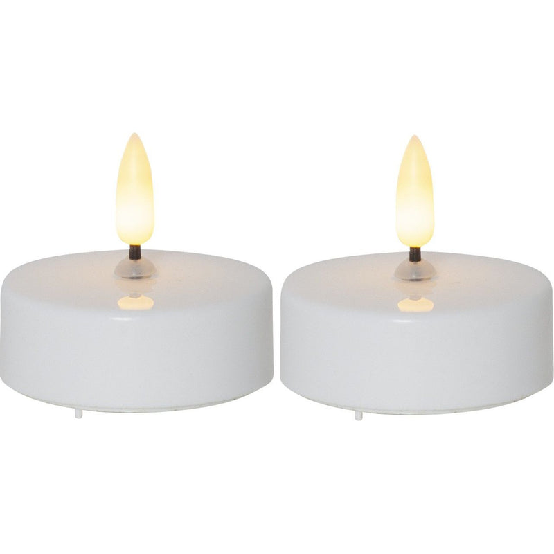 Star Trading - Festbeleuchtung LED-Teelicht 2er-Set 063-06 5,5x5,8cm, weiß