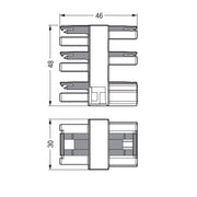 WAGO - Kompaktverteiler für steckbare Gebäudeinstallation Verteiler 770-608 250V 25A 3p. schwarz