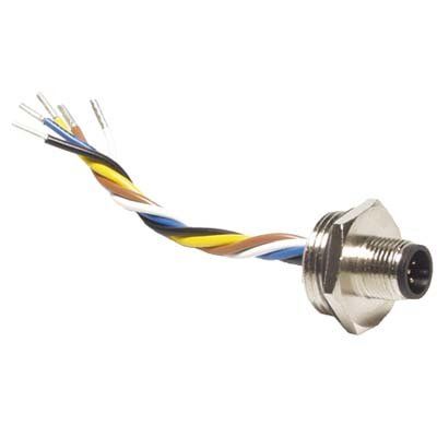 Leuze - Rundsteckverbinder, Einbau (mit Leitung) Einbaustecker AC-PLM-8