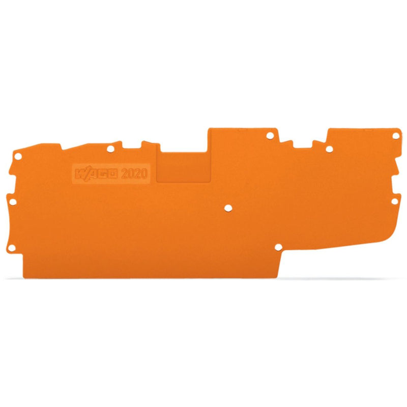 WAGO - Abschluss- und Zwischenplatte für Reihenklemme Abschluss-u.Zwischenplatte 2020-1492 1mm dick,orange − 25 Stück