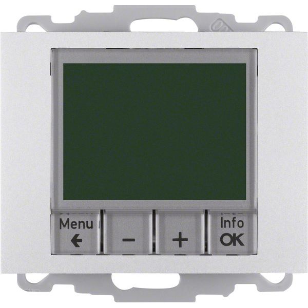 Berker - Raumthermostat/Uhrenthermostat Temperaturregler alu 20447103 m. Zentralstück