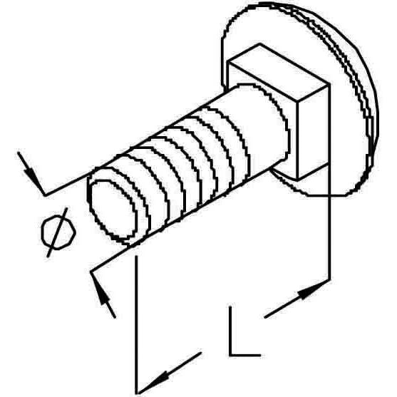 PohlCon (Puk) - Maschinenschraube/Bolzen Flachrundschraube FRSV 6x12