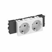 OBO Bettermann - Steckdose 0 Grad, 2-fach STD-D0C RW2 250V,10/16A,Schutzk