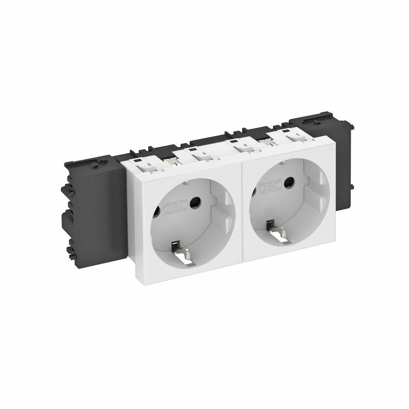OBO Bettermann - Steckdose 0 Grad, 2-fach STD-D0C RW2 250V,10/16A,Schutzk