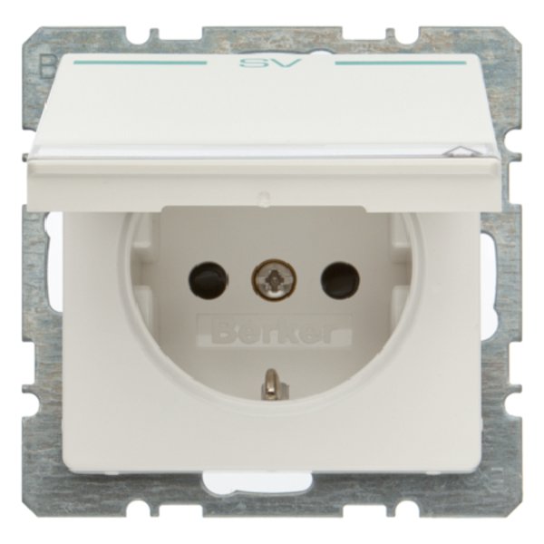 Berker - Steckdose SCHUKO 47526039 deckel und Beschrift