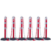 Cimco Werkzeuge - Verkehrslenkung/Absperrmaterial Kunststoffkettenständer 182790 6Pfosten,5Ketten 3m