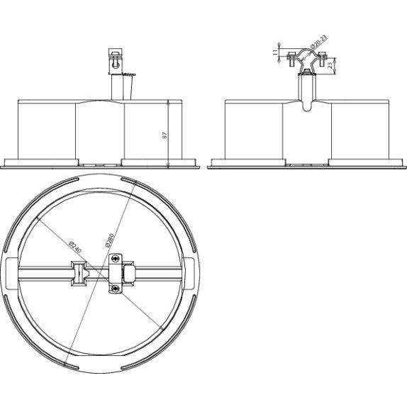 DEHN - Dachleitungshalter für Blitzschutz Dachleitungshalter DLHZS2023V2A #253239 mit Grundplatte