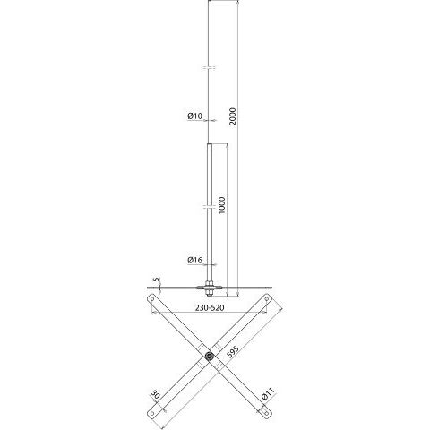 DEHN - Fangeinrichtung für Blitzschutz Fangeinrichtung FS 16 10 2000MDALV2A f. Metalld. AL/NIRO