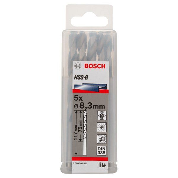 Bosch - Bohrer PRO Metal HSS-G 2608585510 Spiralbohrer 8,3 x
