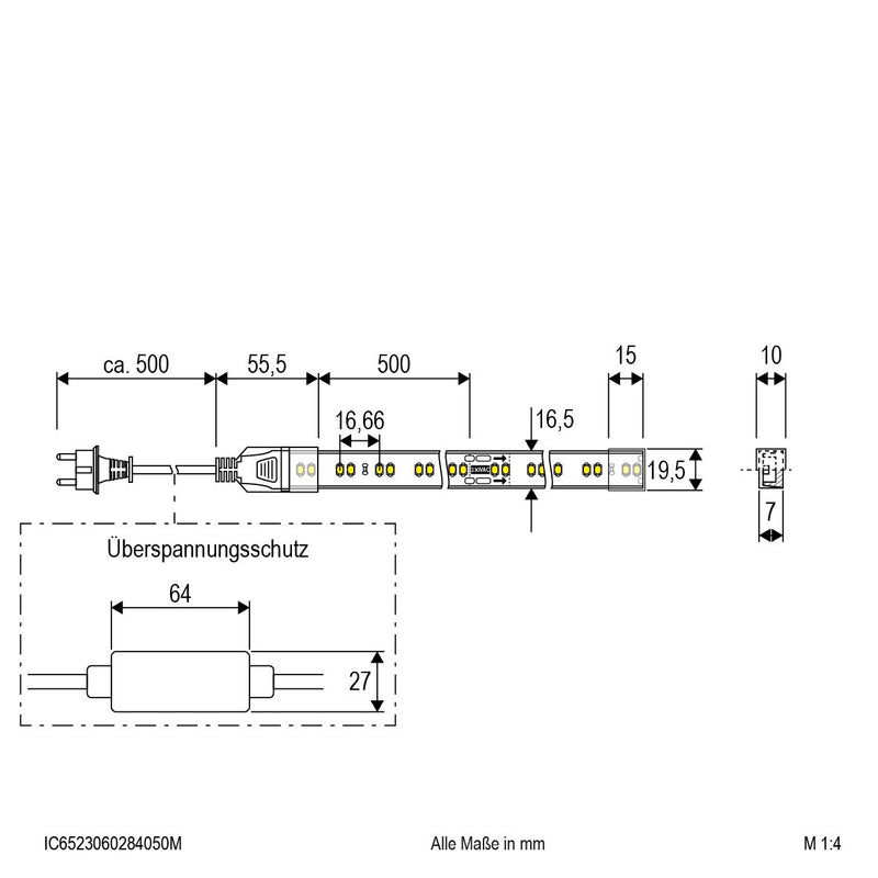EVN Lichttechnik - Lichtschlauch/-band LED-Stripe 230V 50m IC6523060284050M m.Zul. 4000K