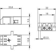 Telegärtner - LWL-Kupplung LC-Duplex Kupplung Flansch 100007150 beige Bronzehülse − 1 Stück