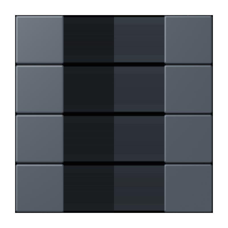 Jung - Abdeckung/Bedienelement für Installationsschalterprogramme Tastensatz 4fach LC 504 TSA 262 gris fonce 59