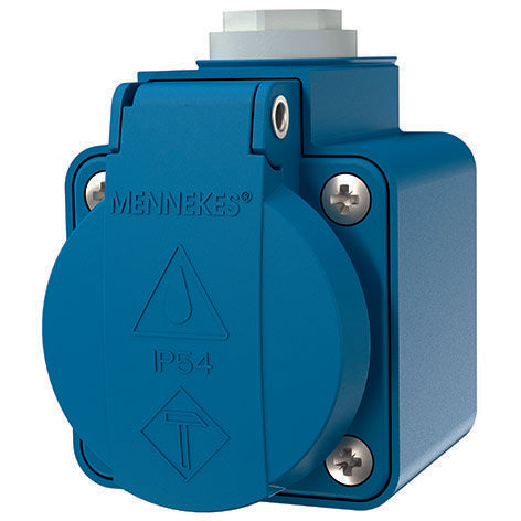 Mennekes - Zubehör/Ersatzteile für CEE-Steckvorrichtungen (IEC 60309) Wandsteckdosen-Unterteil 10715 blau
