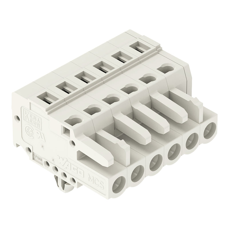 WAGO - Kabelsteckverbinder für Leiterplattensteckverbinder 1-Leiter-Federleiste 721-106/008-000 CAGECLAMP 2,5mm²,lgr − 50 Stück