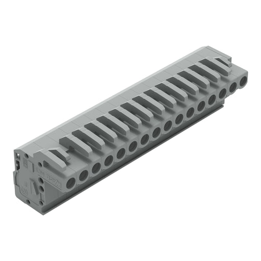 WAGO - Kabelsteckverbinder für Leiterplattensteckverbinder 1-Leiter Federleiste 232-116/026-000 CAGECLAMP 2,5mm²,gr − 25 Stück