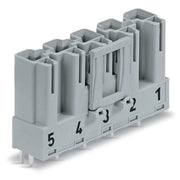 WAGO - Leiterplattensteckverbinder Stecker für Leiterplatten 770-855 5-polig,grau − 50 Stück