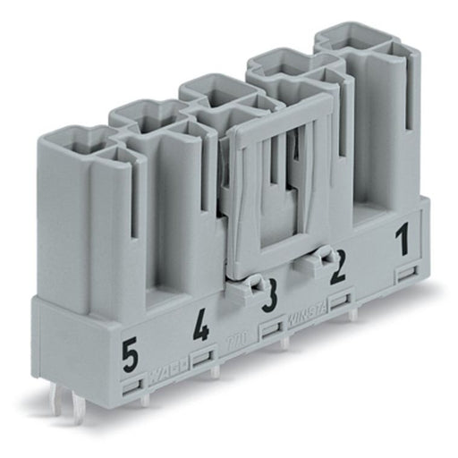 WAGO - Leiterplattensteckverbinder Stecker für Leiterplatten 770-855 5-polig,grau − 50 Stück