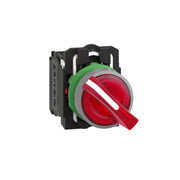 Schneider Electric - Wahlschalter, Komplettgerät Leuchtwahlschalter XB5AK124B5C0 rt,24V,1S+1Ö,in gr