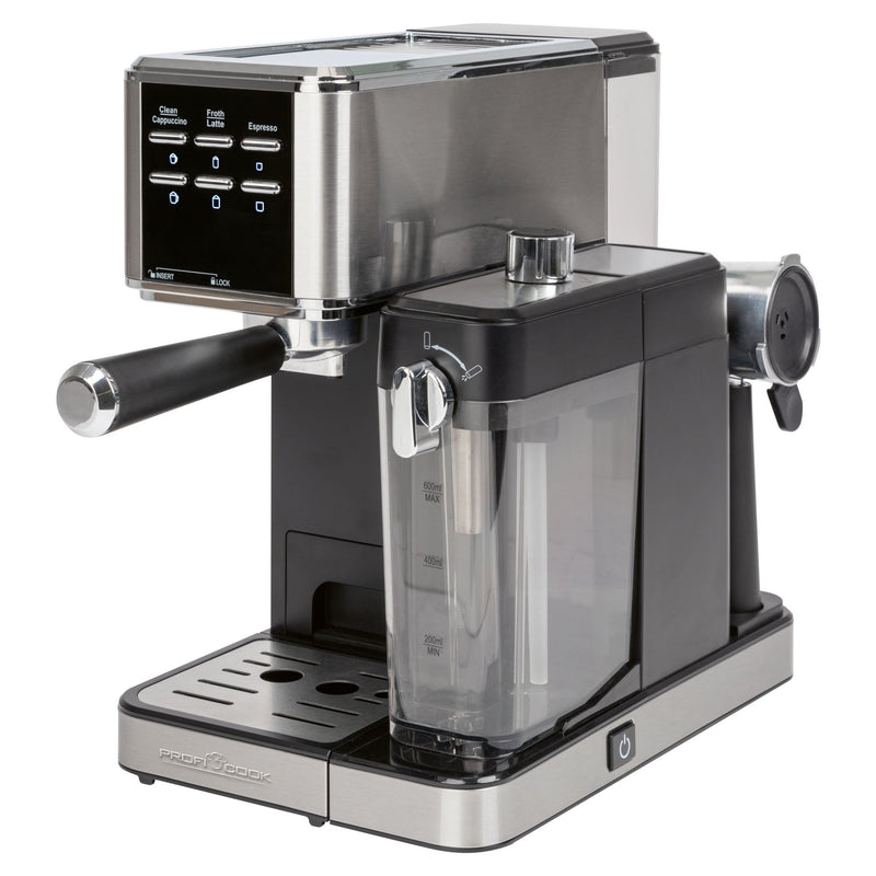 PROFICOOK - Espressoautomat Espressomaschine PC-ES/KA 1266 inox m.Milchtank  − 1 Stück