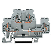 WAGO - Bauelement-Reihenklemme Bauelementklemme 870-541/281-491 2 Dioden 1N4007,grau − 50 Stück