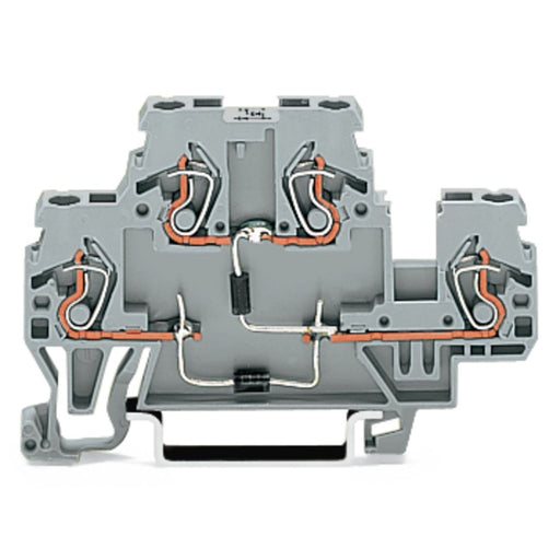 WAGO - Bauelement-Reihenklemme Bauelementklemme 870-541/281-491 2 Dioden 1N4007,grau − 50 Stück