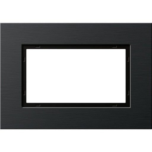 Gira - Abdeckrahmen Abdeckrahmen 1 1 2fach 1001126 alu sw − 1 Stück by Gira
