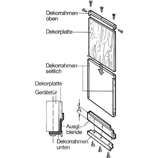 Liebherr - Zubehör/Ersatzteile für Kühlgeräte Dekorrahmen-Satz 991083100 alu