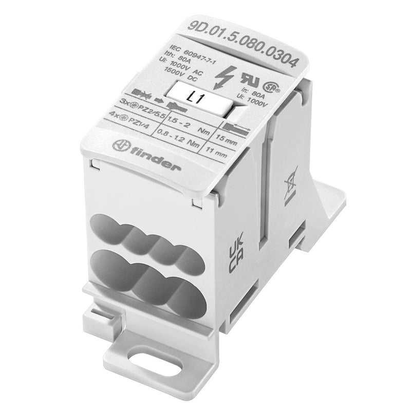 Finder - Verteilerbaugruppe Klemmen Energie-Verteilerblock 9D.01.5.080.0304 80 A