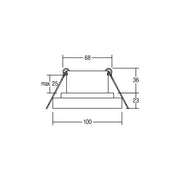 Brumberg Leuchten - Downlight/Strahler/Flutlicht LED-Einbauleuchte 12226173 3000K weiß