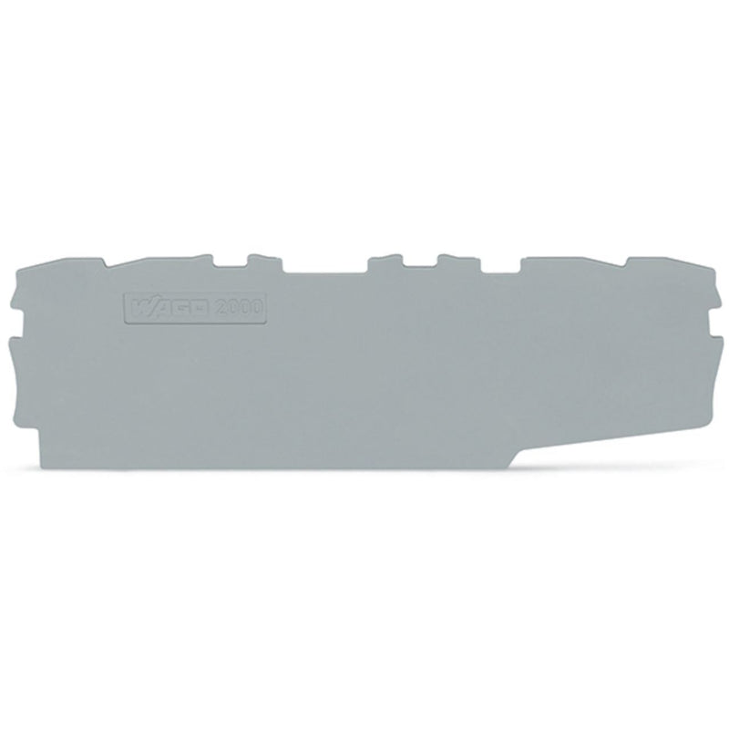 WAGO - Abschluss- und Zwischenplatte für Reihenklemme Abschluss-u.Zwischenplatte 2000-2195 0,7 mm dick,grau − 25 Stück