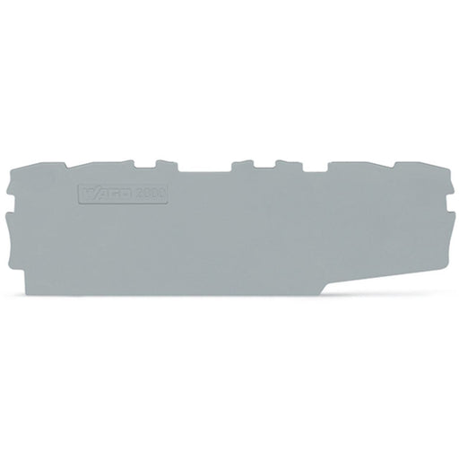 WAGO - Abschluss- und Zwischenplatte für Reihenklemme Abschluss-u.Zwischenplatte 2000-2195 0,7 mm dick,grau − 25 Stück
