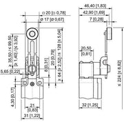 Stahl - Einzelpositionsschalter Positionsschalter 8060/2-2-DS-60 S/Ö Sprungsch Einst