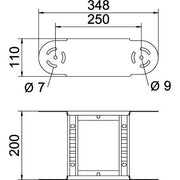 OBO Bettermann - Bogen für Kabelleiter Gelenkbogenelement LGBE 1120 FT