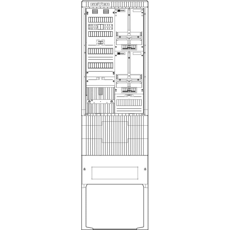 ABN - Zähler-Komplettschrank Zähleranschlusssäule SZ205ZA2500 2 ZP APZ 5pol