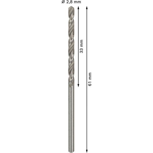 Bosch - Bohrer PRO Metal HSS-G 2608595054 Spiralbohrer 2,8 x
